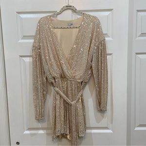 Fashion Nova diva shine sequin romper. Size 2x
